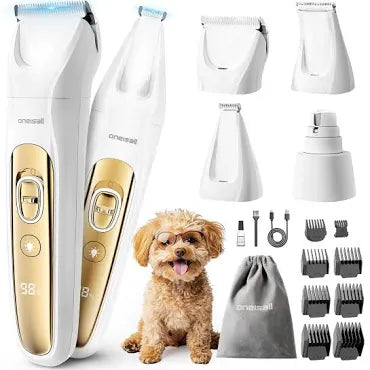 4 in 1 Electric Pet Grooming Kit - Hair Trimmer, Clippers, Nail Grinder for Cats & Dogs
